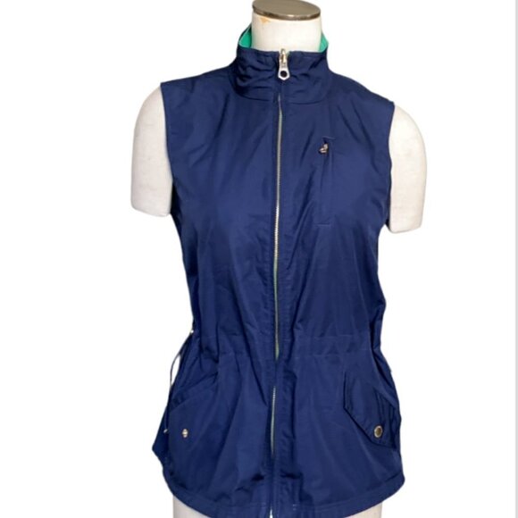 Ralph Lauren Cadogen Reversible Vest Women's L Green/Navy #94H - Picture 6 of 13